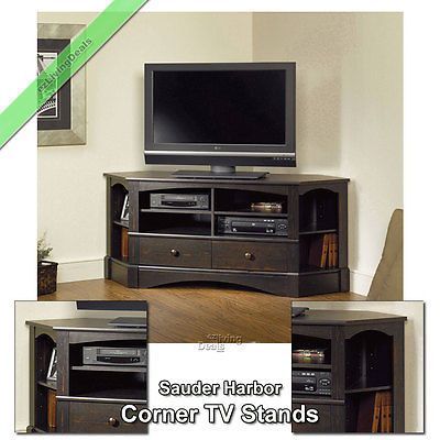 Sauder Corner Tv Stand 60 034 Console Table Stands For Intended For 2017 Corner Tv Stands For Tvs Up To 60&quot; (View 4 of 15)