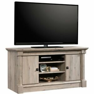 Sauder Palladia Contemporary Wood 50" Tv Stand In Split With Regard To Well Liked Dillon Tv Stands Oak (View 7 of 15)