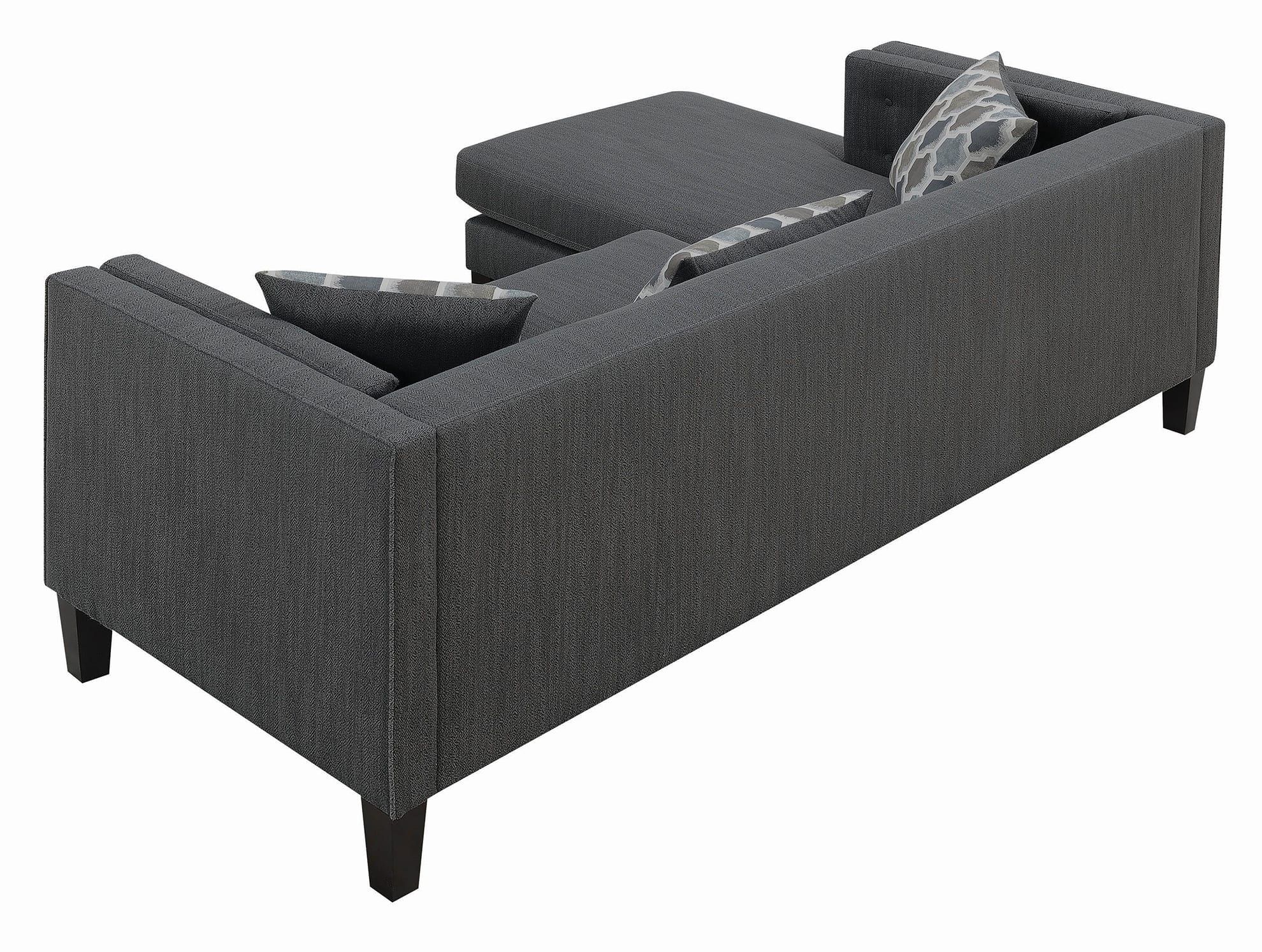 Sawyer Contemporary Dusty Blue Sectional | Quality Throughout Brayson Chaise Sectional Sofas Dusty Blue (View 10 of 15)