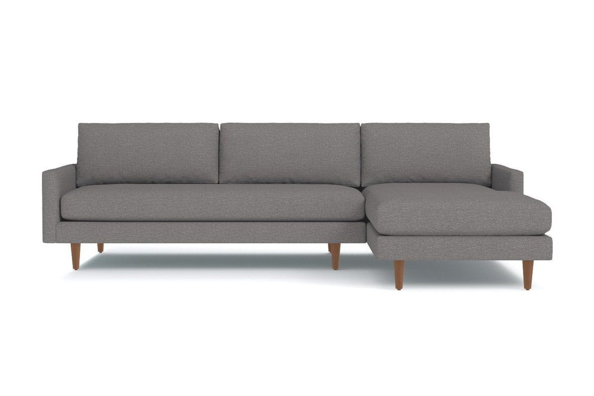 Scott 2pc Sectional Sofa :: Leg Finish: Pecan With 2pc Burland Contemporary Chaise Sectional Sofas (Photo 14 of 15)