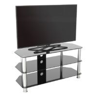 Sdc1000Cm A: Classic – Corner Glass Tv Stand With Cable Intended For 2017 Avf Group Classic Corner Glass Tv Stands (View 3 of 15)