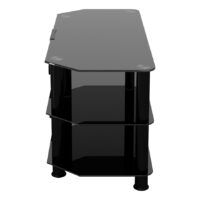 Sdc1000Cmbb A: Classic – Corner Glass Tv Stand With Cable Pertaining To Popular Avf Group Classic Corner Glass Tv Stands (View 11 of 15)
