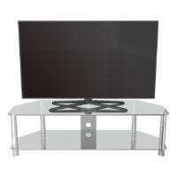 Sdc1400Cmcc A: Classic – Corner Glass Tv Stand With Cable Regarding Well Known Avf Group Classic Corner Glass Tv Stands (View 7 of 15)