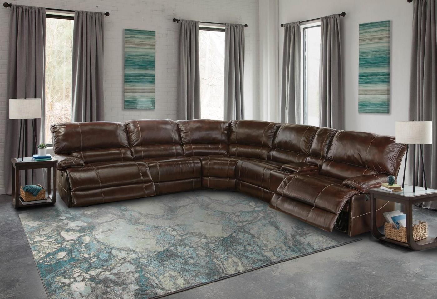 Shaw Havana Contemporary Power Reclining L Shaped With Owego L Shaped Sectional Sofas (View 6 of 15)