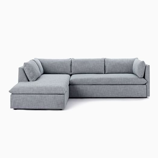Shelter Set 1  Left Arm Sofa, Right Arm Terminal Chaise For Dulce Right Sectional Sofas Twill Stone (Photo 4 of 15)