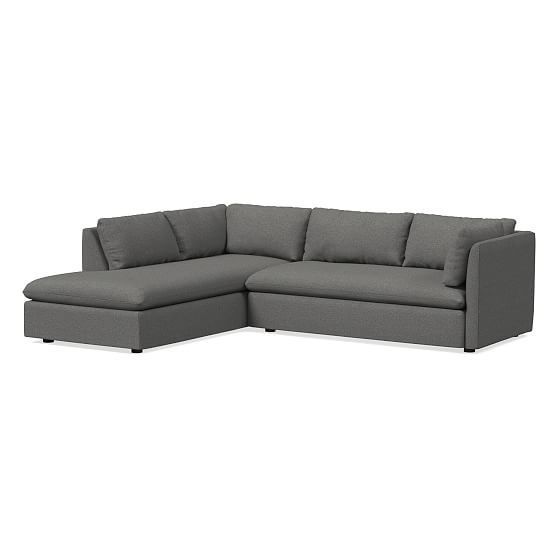 Shelter Set 2  Right Arm Sofa, Left Arm Terminal Chaise In Dulce Right Sectional Sofas Twill Stone (View 3 of 15)