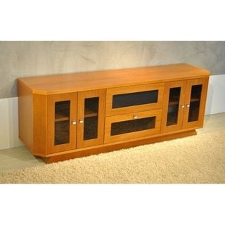 Shop Contemporary 60 Inch Wenge Finish Tv And Within Well Known Tv Stands Cabinet Media Console Shelves 2 Drawers With Led Light (View 10 of 15)
