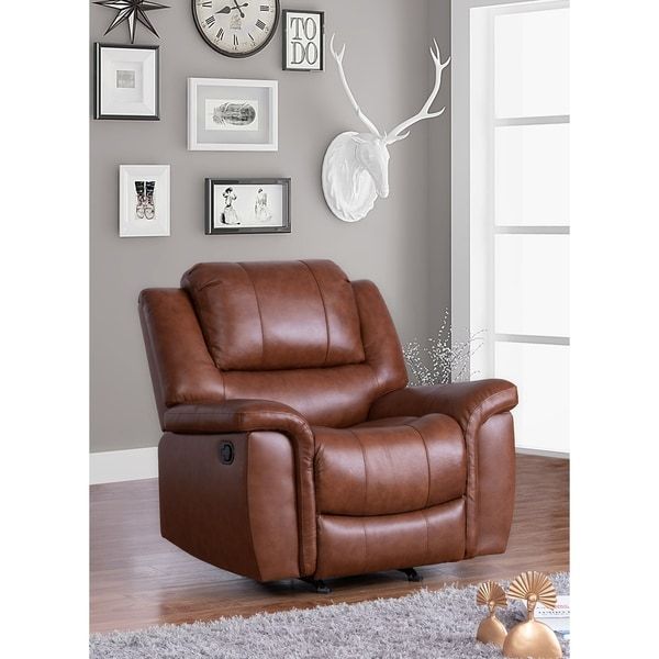 Shop Copper Grove Forbach Top Grain Leather Recliner In Colby Manual Reclining Sofas (View 8 of 15)