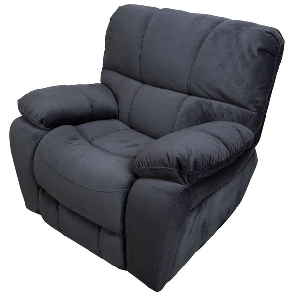 Shop Porter Ramsey Slate Grey Microfiber Gliding Recliner With Colby Manual Reclining Sofas (View 11 of 15)