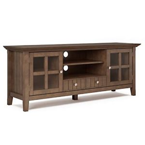 Simpli Home Acadian Solid Wood Universal Tv Media Stand Throughout Popular Deco Wide Tv Stands (View 10 of 15)