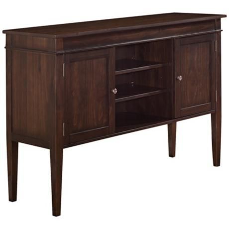 Simpli Home Carlton Dark Tobacco Wood Tall Tv Stand Inside Widely Used Tribeca Oak Tv Media Stand (Photo 7 of 15)