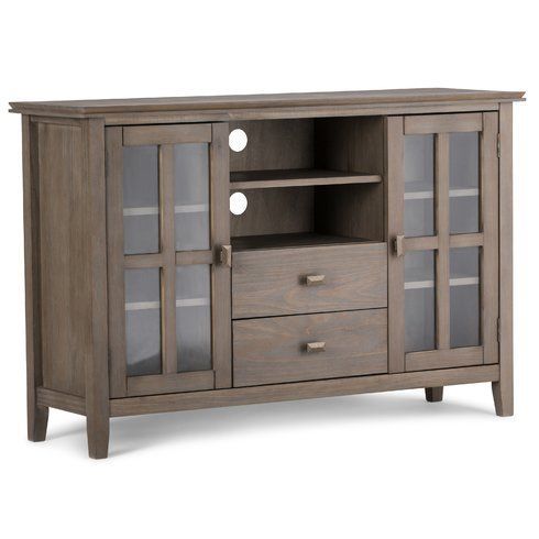 Solid Wood Regarding Latest Dillon Tv Stands Oak (View 9 of 15)