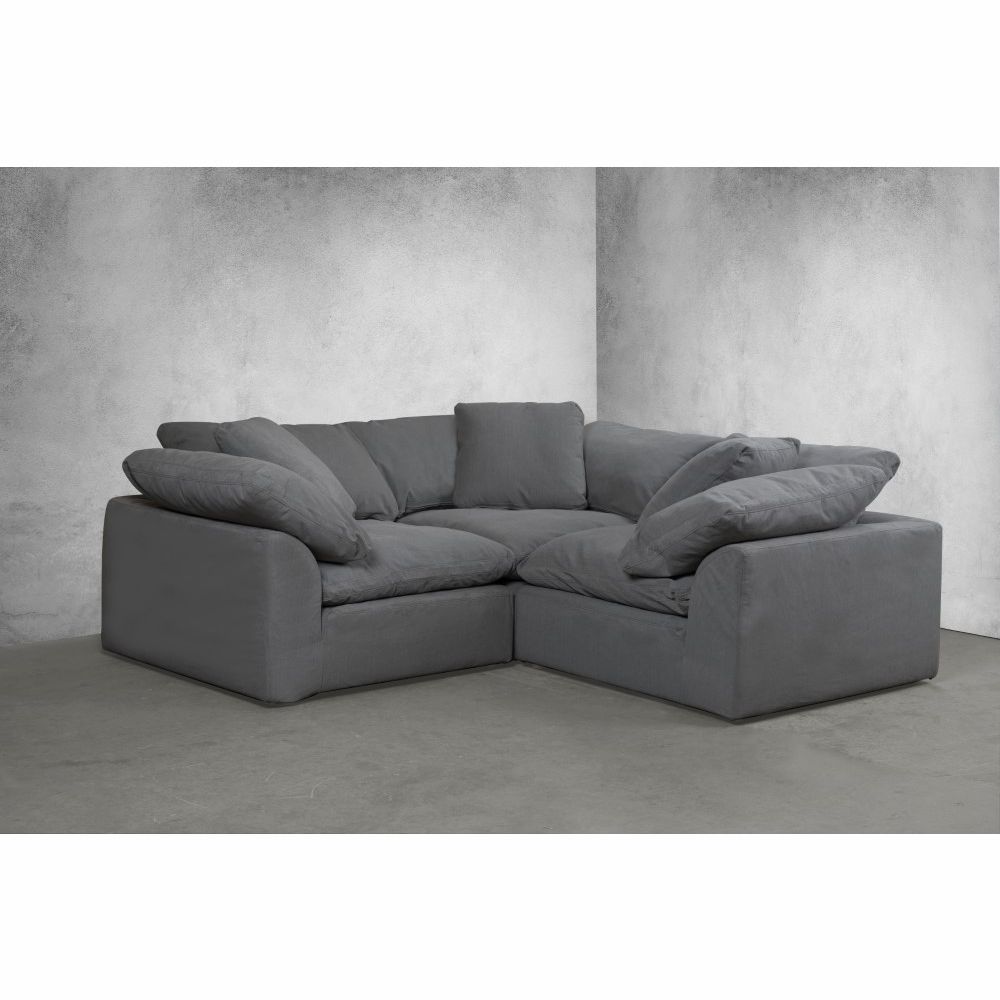 Sunset Trading – Cloud Puff 3 Piece Slipcovered Modular Throughout Owego L Shaped Sectional Sofas (View 7 of 15)