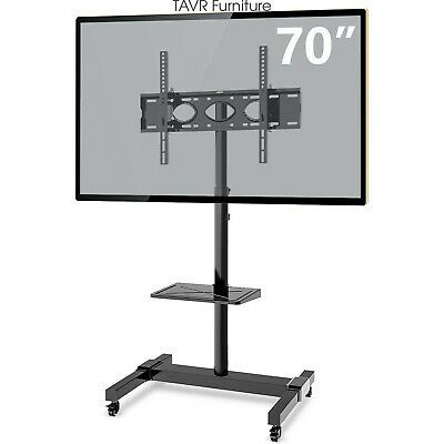 Tall Mobile Tv Stand Wheels Height Adjustable For 32 70 Pertaining To Widely Used Mainor Tv Stands For Tvs Up To 70" (View 14 of 15)