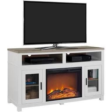 Trendy Electric Fireplace Tv Stands With Shelf Inside Tv Stand Fireplace (View 3 of 15)