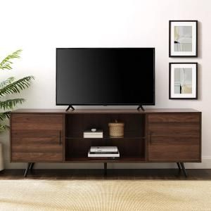 Trendy Tv Stands Fwith Tv Mount Silver/Black Throughout 52 In (View 13 of 15)