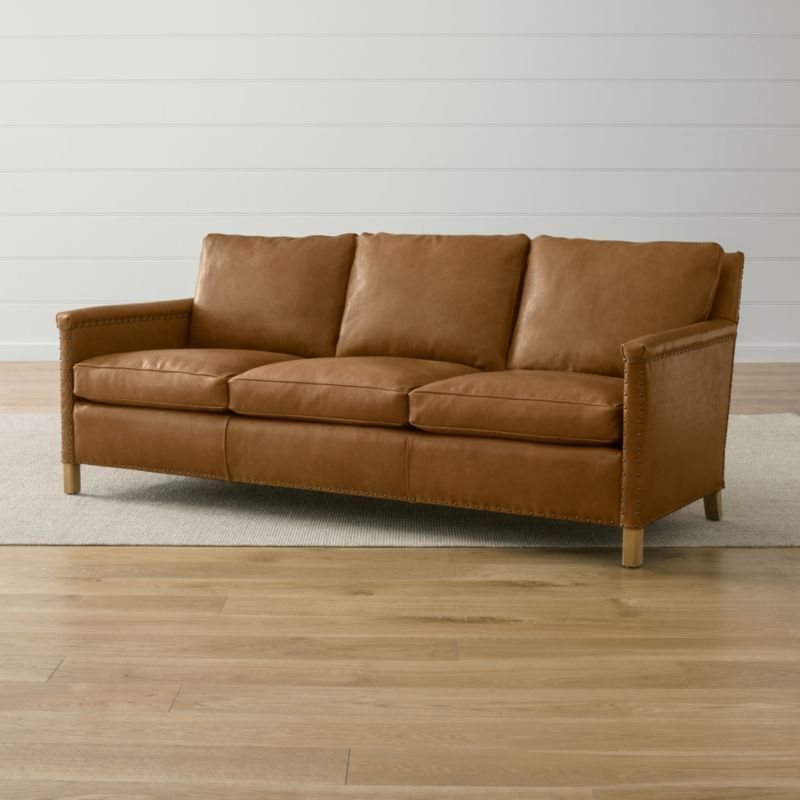 Trevor Leather 81" Sofa | Crate And Barrel (With Images In Trevor Sofas (View 2 of 15)