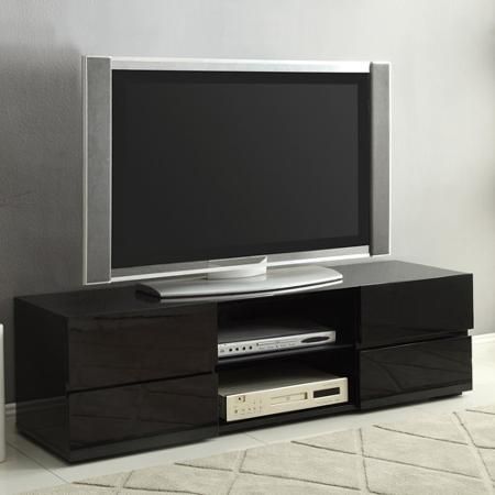 Tv Stand,Glossy Blk,55.2;5Wx15.75Dx (View 4 of 15)