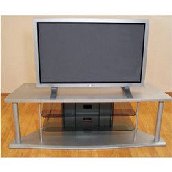 Tv Stands – Altra Furniture Silver 60" Flat Panel Tv Stand With Regard To Widely Used Glass Shelves Tv Stands (View 9 of 15)