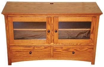 Two Drawer Modesto Mission Widescreen Tv Console From Intended For 2018 Manhattan 2 Drawer Media Tv Stands (View 14 of 15)