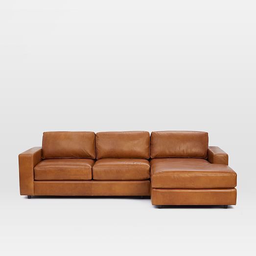 Urban Leather 2 Piece Chaise Sectional | Cheap Patio With 2Pc Luxurious And Plush Corduroy Sectional Sofas Brown (View 14 of 15)