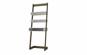 Urbane Carpina Ladder Desk With 2 Floating Shelves And 1 With Trendy Tiva White Ladder Tv Stands (View 12 of 15)