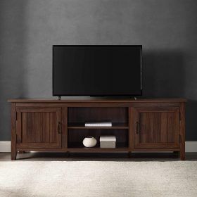 Walker Edison Modern Farmhouse Grooved Wood Stand With In Most Recently Released Walker Edison Farmhouse Tv Stands With Storage Cabinet Doors And Shelves (View 12 of 15)