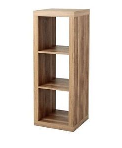 Weathered Wood 3 Cube Storage Modern Shelf Bookcase With Current Horizontal Or Vertical Storage Shelf Tv Stands (View 13 of 15)