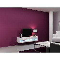 Well Known Milano White Tv Stands With Led Lights With Bmf Vigo New Open Front Led 140cm Small Floating Tv Stand (View 5 of 15)
