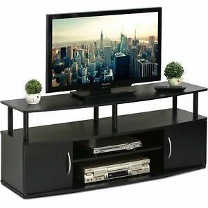 Well Known Modern Black Tabletop Tv Stands Inside Large Entertainment Center 50 Inch Wide Tv, Open Shelf (View 13 of 15)