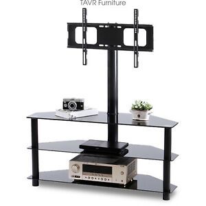Well Known Modern Floor Tv Stands With Swivel Metal Mount With Glass Tv Stand With Swivel Mount For 32 70 Inch Led Lcd (View 3 of 15)