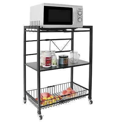 Well Known Rolling Tv Stands With Wheels With Adjustable Metal Shelf With 3 Tier Stainless Steel Heavy Duty Adjustable Kitchen (View 1 of 15)