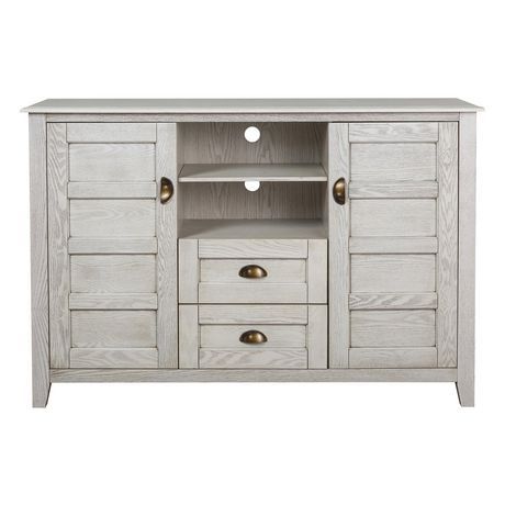 Well Known Tv Stands In Rustic Gray Wash Entertainment Center For Living Room Intended For Manor Park Distressed Rustic Farmhouse Tv Stand With (Photo 13 of 15)