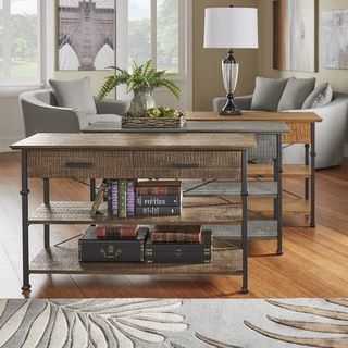 Well Known Tv Stands With Table Storage Cabinet In Rustic Gray Wash With Nelson Industrial Modern Rustic Console Sofa Table Tv (View 14 of 15)