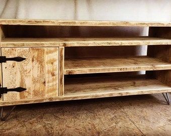 Well Liked Urban Rustic Tv Stands Inside Industrial Tv Stand Media Console Bookshelf Rustic Tv (View 9 of 15)