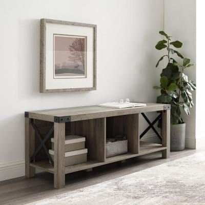 Welwick Designs Grey Wash Country One Drawer Side Table Intended For Newest Tv Stands With Table Storage Cabinet In Rustic Gray Wash (Photo 13 of 15)
