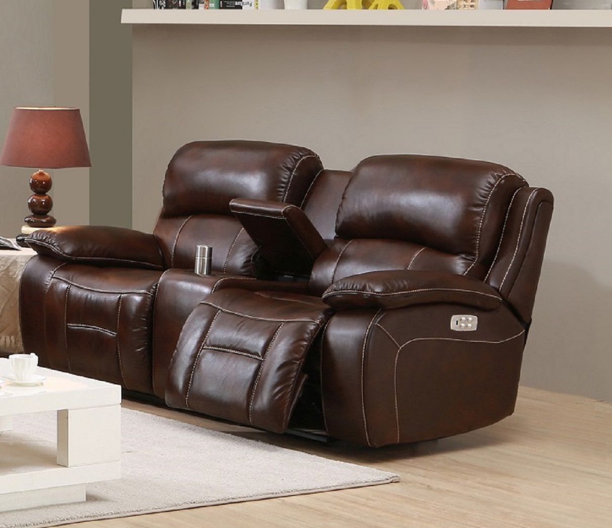 Westminster Top Grain Leather Power Reclining Loveseat With Regard To Nolan Leather Power Reclining Sofas (View 4 of 15)