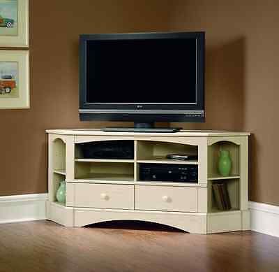 White Corner Tv Stand Entertainment Center Cabinet Media Throughout Most Up To Date White Tv Stands For Flat Screens (Photo 8 of 15)