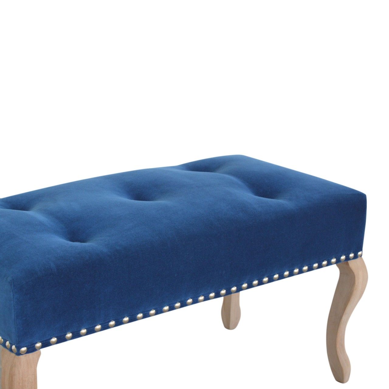 Wholesale French Style Royal Blue Velvet Bench, Dropship In Artisan Blue Sofas (View 10 of 15)