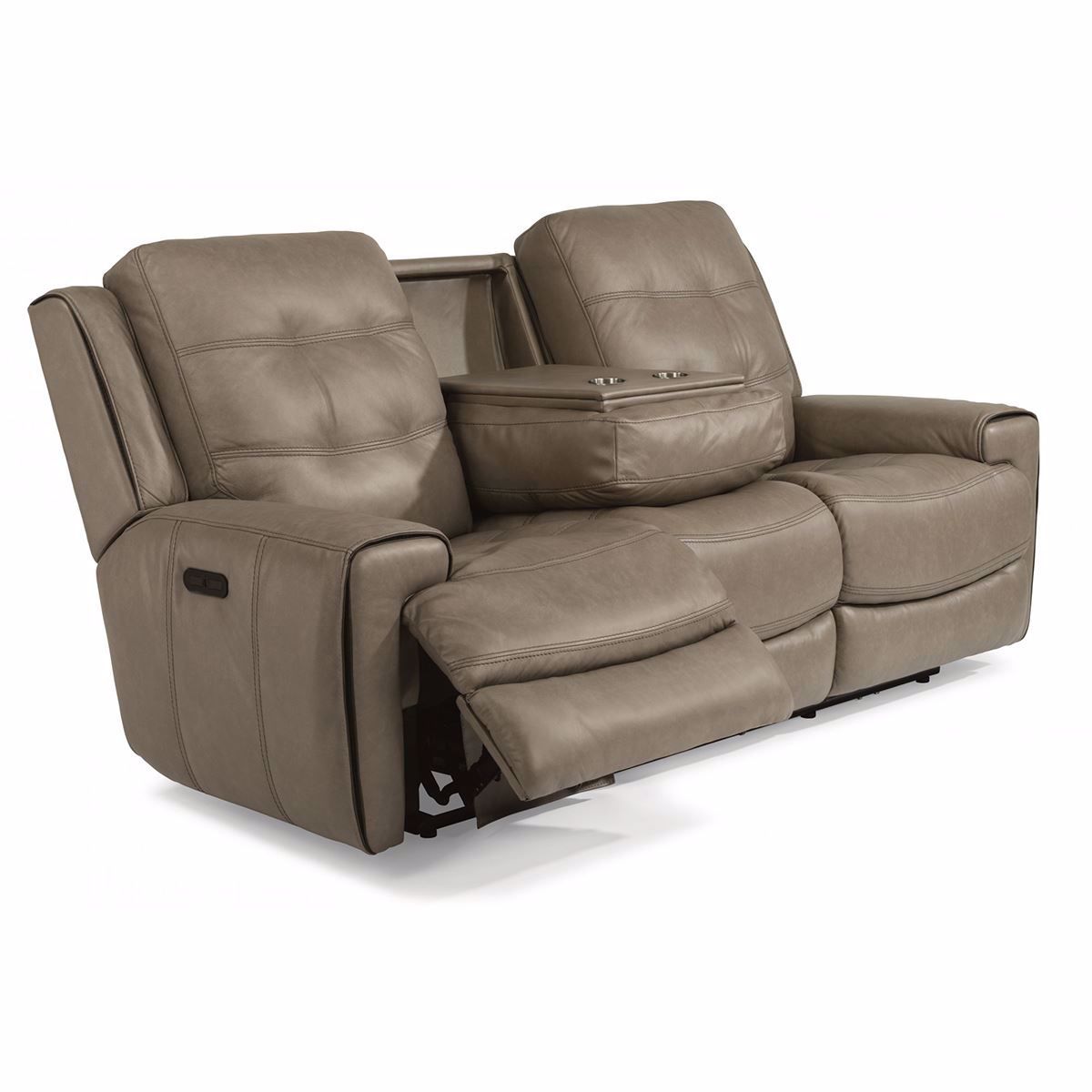 Wicklow Power Reclining Leather Sofa With Power Headrest Throughout Charleston Power Reclining Sofas (View 1 of 15)