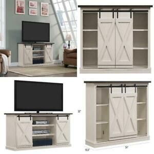 Widely Used Robinson Rustic Farmhouse Sliding Barn Door Corner Tv Stands In Rustic Tv Stand Console Up To 60" Wood Entertainment (View 14 of 15)