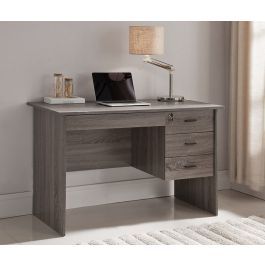 Widely Used Rustic Grey Tv Stand Media Console Stands For Living Room Bedroom With Regard To Bora Rustic Grey Home Office Desk (View 12 of 15)