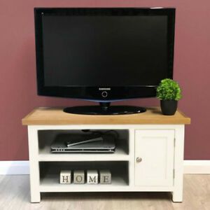 Widely Used Scandi 2 Drawer Grey Tv Media Unit Stands Pertaining To Belgravia White Painted Oak Small Tv Unit / Stand /Solid (View 7 of 15)