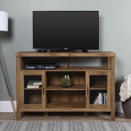Widely Used Woven Paths Barn Door Tv Stands In Multiple Finishes With Regard To Woven Paths Farmhouse Tall Tv Stand For Tvs Up To  (View 5 of 15)
