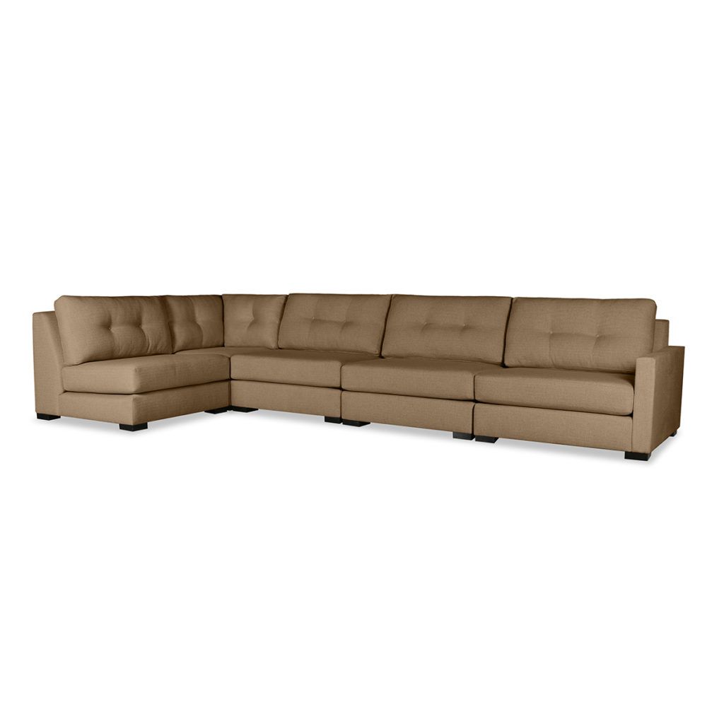 Wilton Buttoned Modular Left L Shape Sectional With Wilton Fabric Sectional Sofas (Photo 2 of 15)
