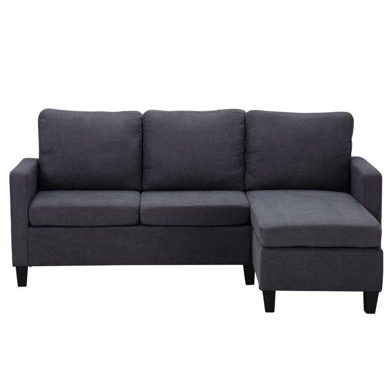 Winston Porter Convertible Sectional Sofa Couch, L Shaped For Winston Sofa Sectional Sofas (View 7 of 15)