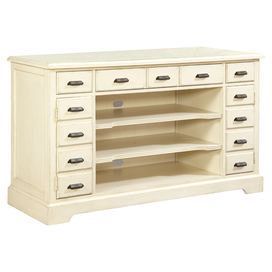 Wood Media Console With 3 Drawers, 2 Doors, And Open In Popular Rey Coastal Chic Universal Console 2 Drawer Tv Stands (View 4 of 8)