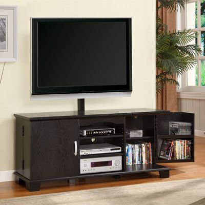 Wood Tv Console, Black Regarding Latest Evelynn Tv Stands For Tvs Up To 60&quot; (Photo 1 of 15)