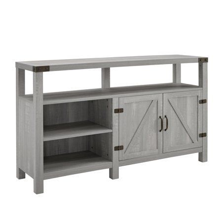 Woven Paths Modern Farmhouse Highboy Tv Stand For Tvs Up Pertaining To Newest Rustic Tv Stands For Sale (Photo 15 of 15)