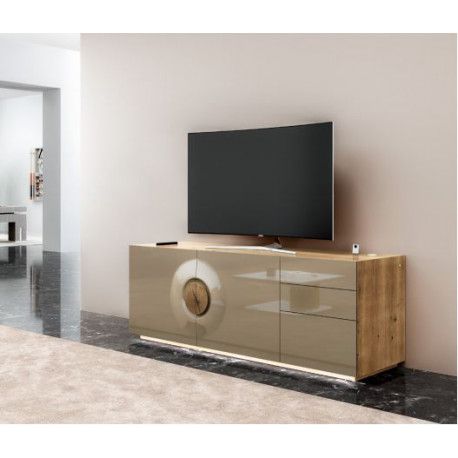 2018  Gloss Front Tv Stand Regarding Merida Luxury Bespoke Tv Unit – Modern Wood Collections (View 2 of 11)